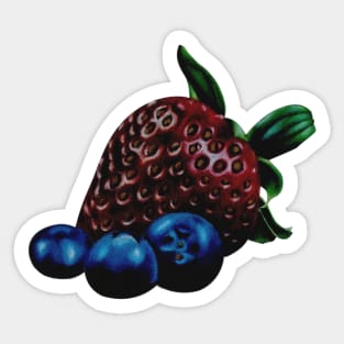 Strawberry and blueberries Sticker